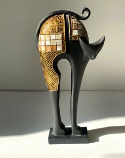 декор кошка черная золото