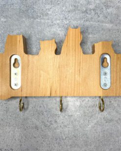 деревянная ключница акварельные коты