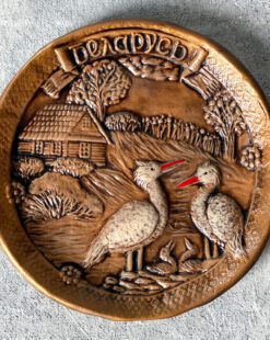 тарелка сувенирная аисты