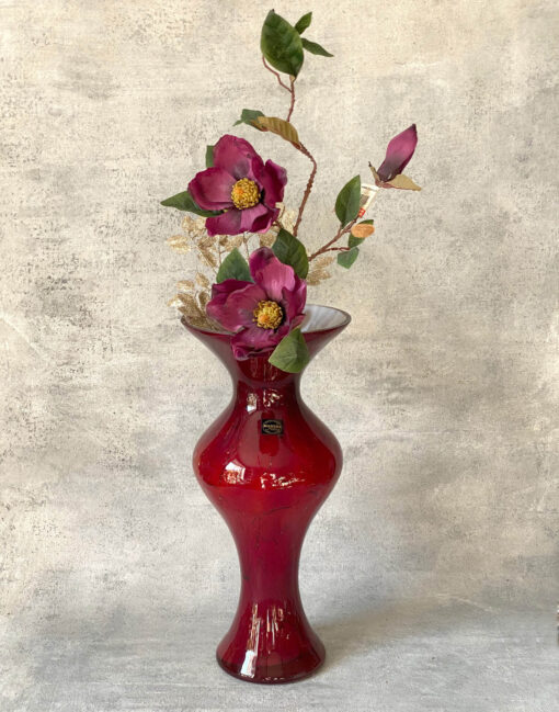 ваза напольная красная
