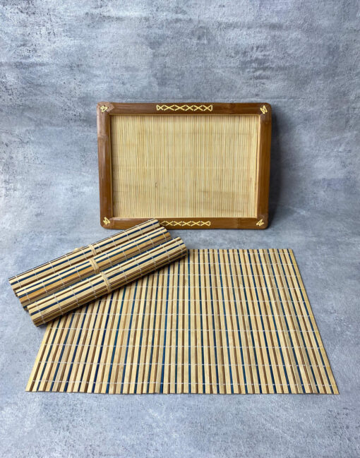 поднос бамбуковый с салфетками в подарок