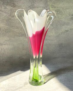 ваза стеклянная чешская