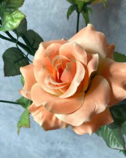 ветка кремовая роза большая