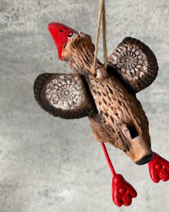 аист свистулька из керамики