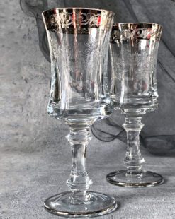 бокалы из Италии пантография серебро