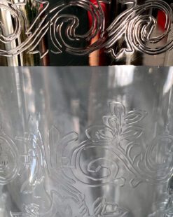 красивые итальянские бокалы для вина и шампанского пантография, серебро