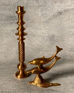 оригинальная статуэтка дельфины на волне винтаж