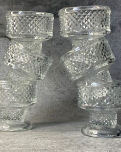 винтажные бокалы-креманки богемское стекло