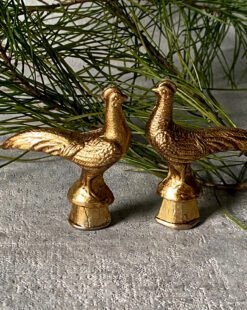 Статуэтки пара птичек из металла СССР