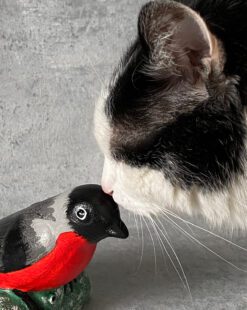 фигурка снегиря поющая с датчиком движения