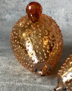 винтажные фигурки ёжиков из стекла