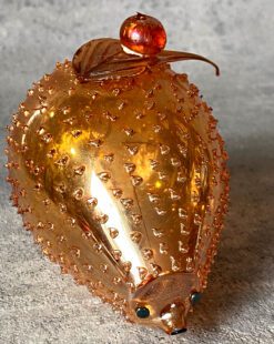 винтажая фигурка из стекла ёж