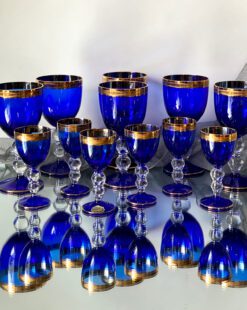 бокалы, рюмки кобальтовое стекло винтаж