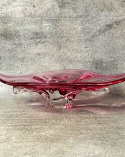 блюдо из богемского стекла