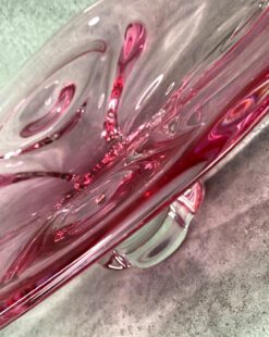 винтажное блюдо ваза Чешское стекло