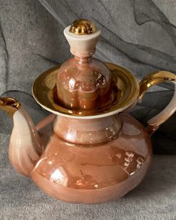 фарфоровый кофейный набор беж и золото