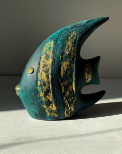 бирюзовая статуэтка рыбка